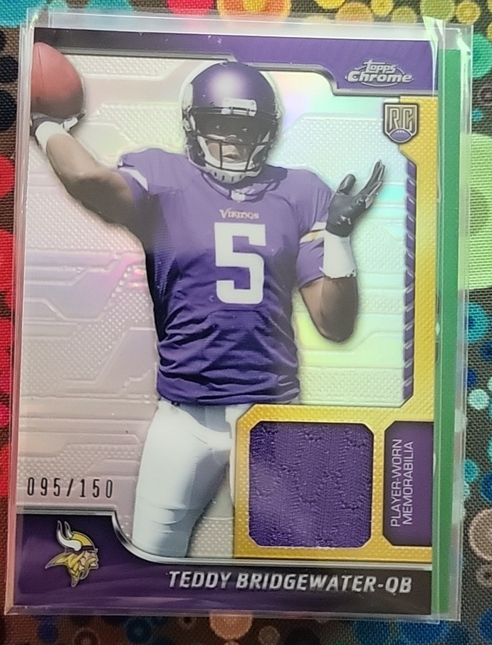 2014 Topps Chrome - Blue Wave Refractor #173 Teddy Bridgewater (RC)