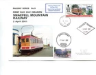 Isle of Man 2001 1st Day Snaefell mountain railway cover