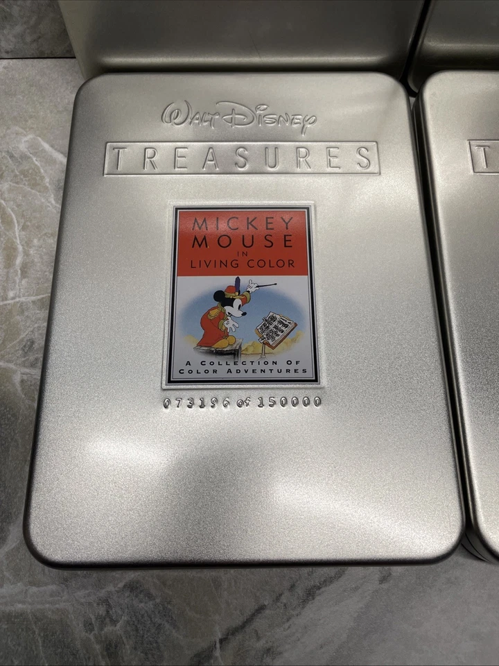 4 Walt Disney Treasures Tin Sets 8 DVD's Mickey Mouse Silly Symphonies Numbered Foto 3 de 4