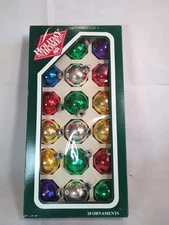 18 Rauch Vintage Holiday Home 1.75" Multicolor Glass Christmas Ornaments USA 53A
