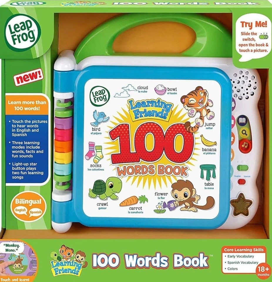 LeapFrog Learning Friends 100 Words Book, Green - Image 4 of 4