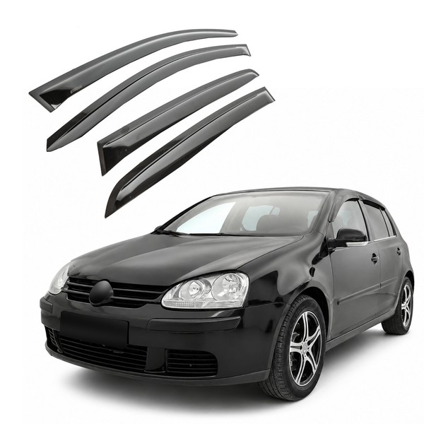 Windabweiser FüR VW Golf 5 / 6 2000-2012 4-Tlg Klebende Scoutt-image