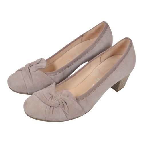 Gabor Pumps rosa Wildleder Leder mittelhoher Blockabsatz Größe UK 6 EU 39