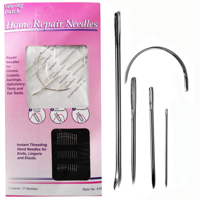 17 Hand Sewing Needles Home Craft Stitching Curved Patch Repair Sharp Assorted 17 Hand Sewing Needles Home Craft Stitching Curved Patch Repair Sharp Assorted