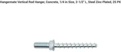 DeWalt PFM1421050 1/4'' x 2.5'' HangerMate Rod Hanging Anchors for Concrete (25)