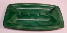 Vintage Large Green Glaze Ceramic Ashtray Coffee Table Party Ashtray