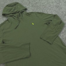 Ralph Lauren Hoodie Mens Small Pullover Light Weight Olive Green Sweatshirt