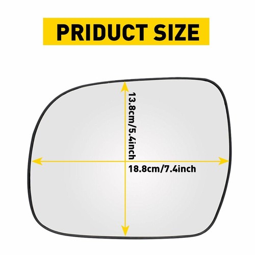 Right Side Heated Mirror Glass For Lexus RX300 RX330 RX350 RX400H (2004-2009)