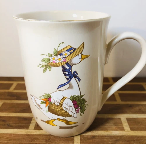Vintage Gibson Otagiri Coffee Mug Country Goose Shopping Day