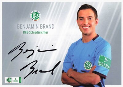 Benjamin Brand UH  DFB Schiedsrichter original signiert Autogrammkarte 6714 F