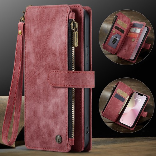 CaseMe Reißverschluss Wallet Leder Hülle für iPhone 16e 15 14 13 12 11 Pro XS Max XR 87 - Bild 38 von 59