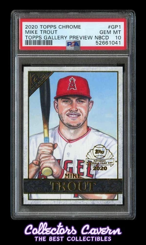 2020 Topps Chrome Topps Gallery Preview #GP1 Mike Trout PSA 10 (GEM MINT)