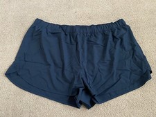 NWT old navy womens 3X Navy Blue dolphin hem active shorts 3  inseam