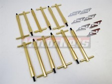 Bbc Chevy Gold Tall T-bar Valve Cover Hold Down Kit Big Block 396 454 Bolts Tabs Bbc Chevy Gold Tall T-bar Valve Cover Hold Down Kit Big Block 396 454 Bolts Tabs