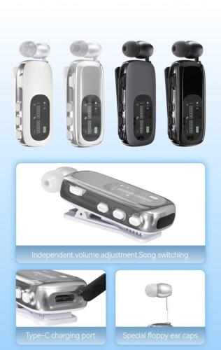 K75 Lavalier Business Bluetooth 5.4 Earphone Talk/music 20h with Mic Noice Cance - Picture 17 of 28