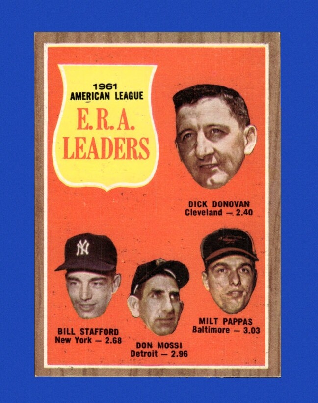 1962 Topps SetBreak 55 AL ERA Leaders NRMINT *GMCARDS* eBay
