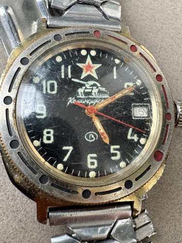 Original Russian Army Russia Tank Forces Military Soldier Vostok Watch Rare #7