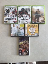 Mixed Lot Empty Video Game Cases w/ Instructions (6 Total)