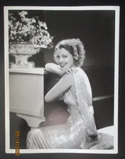 JEANETTE MACDONALD Adrian Fashion 1937 CLARENCE BULL 10x13 MGM DW Portrait Photo