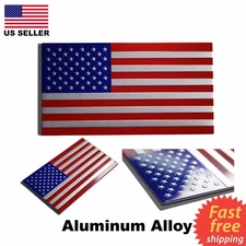 METAL AMERICAN FLAG STICKER DECAL CAR EMBLEM 3.25"x1.75"
