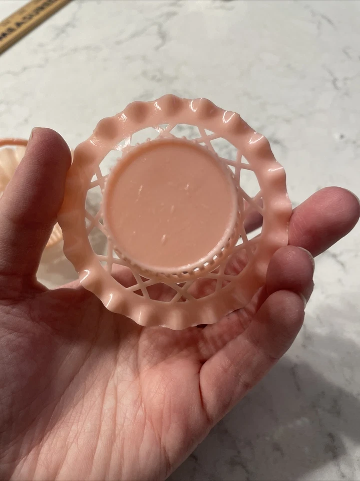 Tazas de tuerca de plástico vintage cesta fiesta favor rosa Foto 4 de 4