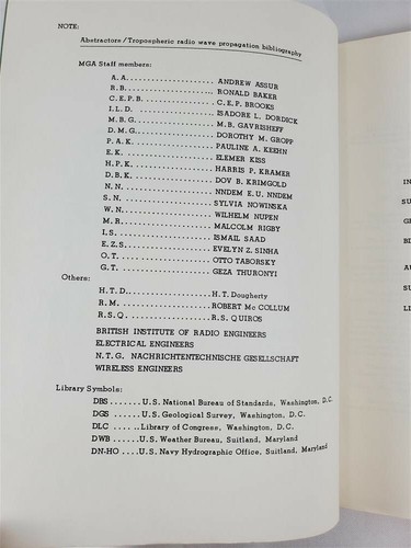 Bibliography On Tropospheric Propagation Of Radio Waves by Wilhelm Nupen 1965 PB - Foto 7 di 10