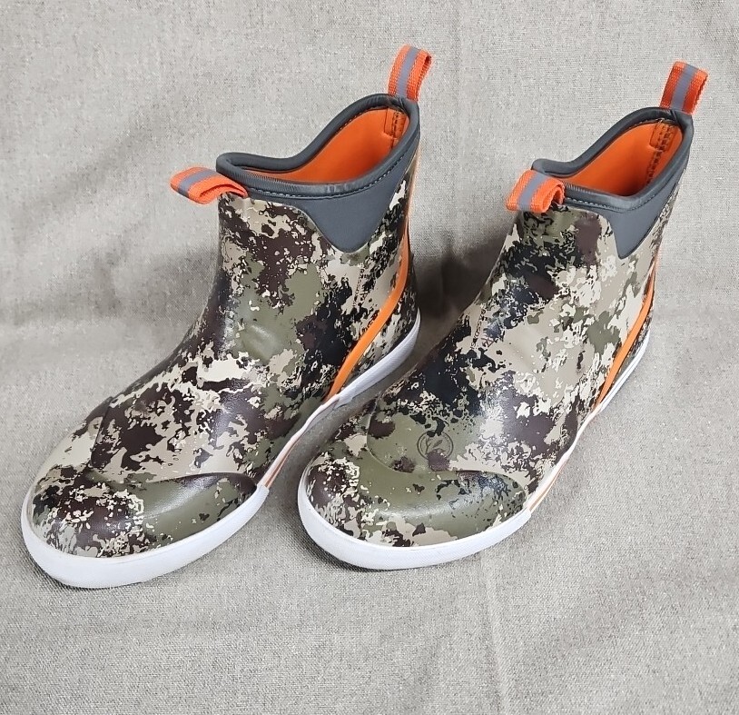 BASSDASH Waterproof Neoprene Rubber Rain/Fishing Ankle Boots NonSlip Camo  Sz 12