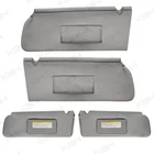 2pcs Fits 1995-1999 Tahoe Suburban Yukon Sun Visor Leather Cover Trim Gray KBH