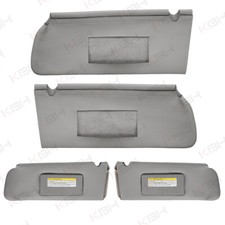 2pcs Fits 1995-1999 Tahoe Suburban Yukon Sun Visor Leather Cover Trim Gray KBH