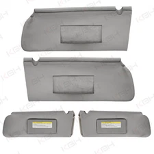 2pcs Fits 1995-1999 Tahoe Suburban Yukon Sun Visor Leather Cover Trim Gray KBH