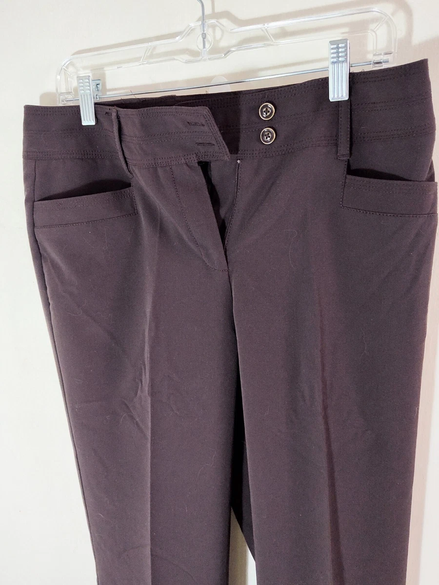 Dressbarn Women s Misses Size 10 Dark Brown Dress Pants. Stretch