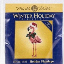 Flamingo Frenzy Cross Stitch Kit - Vibrant Multi-Colored Design for Counted Cros