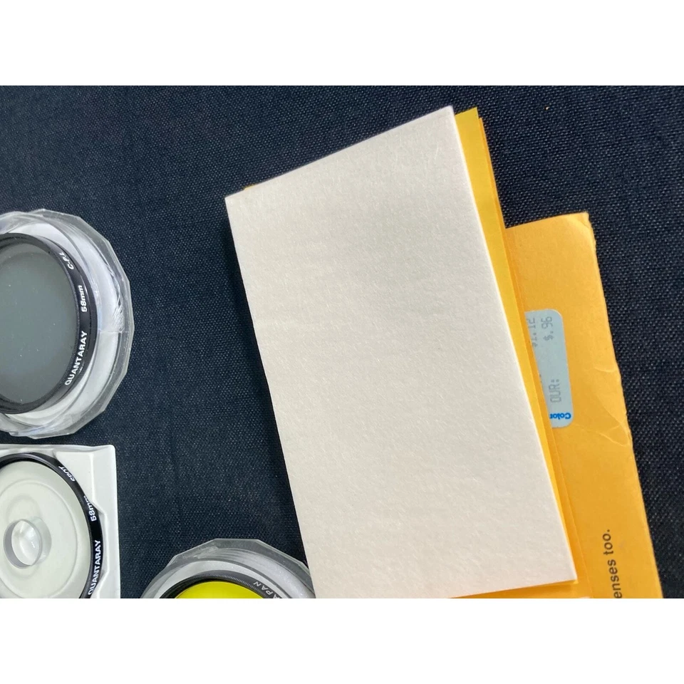 Vintage Quantaray Camera Filters 58mm 62mm Bundle with Cleaning Paper Kit 90s - Image 4 of 4