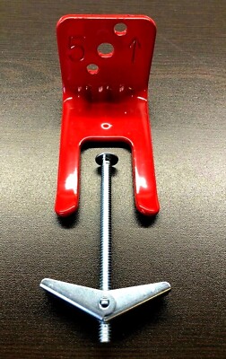  1-FORK STYLE WALL MOUNT 5 lb. SIZE FIRE EXTINGUISHER  BRACKET W/TOGGLE BOLT