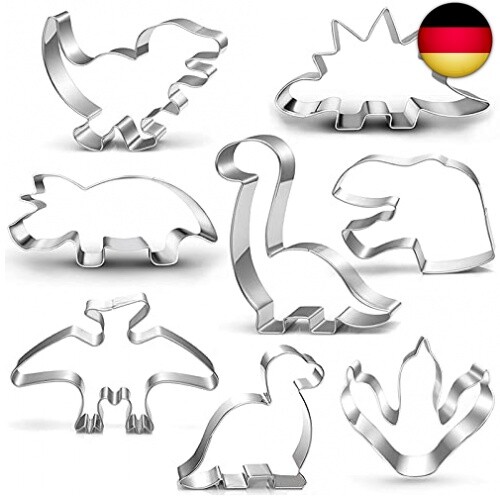 Dinosaurier Ausstecher keksausstecher Set-8-teilig-Trex, Brontosaurus, - Bild 1 von 8