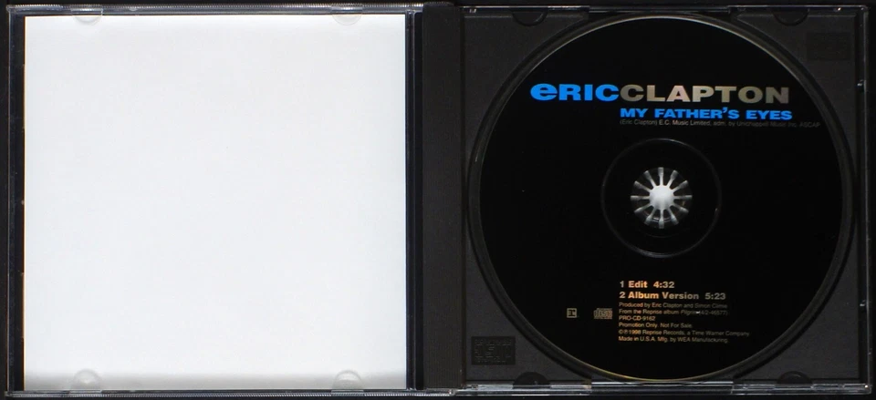 Eric Clapton - My Father's Eyes (single) - CD [12] US - PROMO - Image 3 of 3