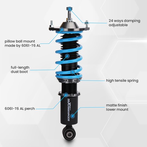 Ammortizzatore Coilover Regolabile 24 Vie Per Mazda MX-5 I NA 90-93 - Foto 5 di 12