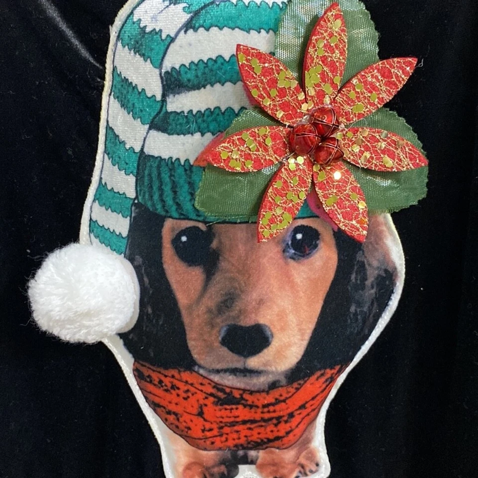 Born Famous Jumpsuit Christmas 3D Dog Party Festive Fun buttons Women’s Medium - Изображение 2 из 4