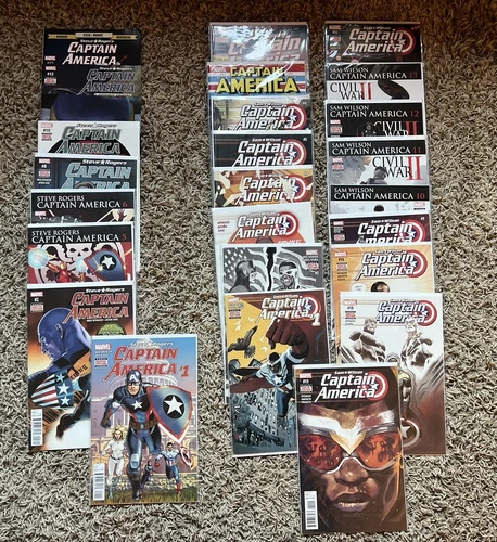 Captain America Comic Lot Rogers 1, 2, 5-6, 8, 10-13 Wilson 1-13, 15, 16, 18, 19