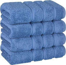 American Soft Linen Luxury Hand Towels for Bathroom, 100% Cotton Turkish 4 Piece
