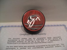 Brendan Smith Signed Carolina Hurricane Puck COA Reverse Retro Whalers CLEARANCE