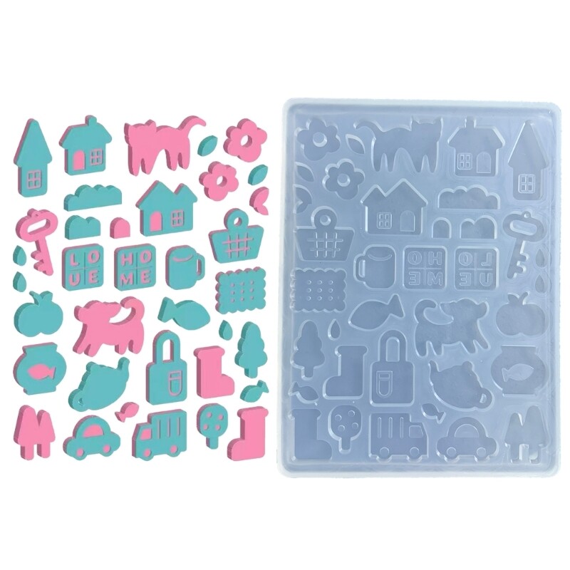 Mini Dog Cats Resin Mold Art Decorations Crystal Epoxy Mold Resin Casting