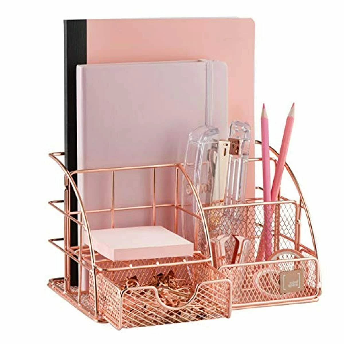 Rose Gold Desk Accessories, Desk Organizer & Office Decor for Women, Office  Supp