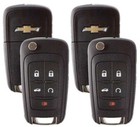 2 New Flip Key Keyless Entry Remotes for Chevrolet 5-button with Remote Start