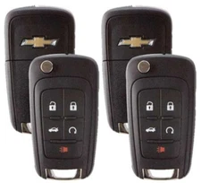 2 New Flip Key Keyless Entry Remotes for Chevrolet 5-button with Remote Start