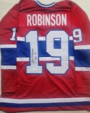 Larry Robinson Auto Custom Signed Hockey Jersey JSA size XL INSCRIBED Canadians