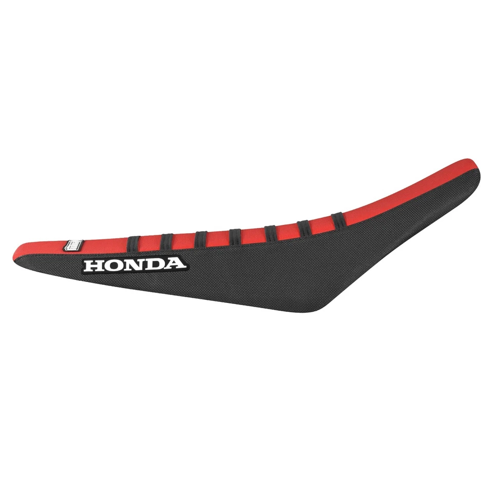 Funda de asiento Honda CRF 250 R 2010-2013 NEGRA Y ROJA con costillas negras #45 logotipo Foto 2 de 4