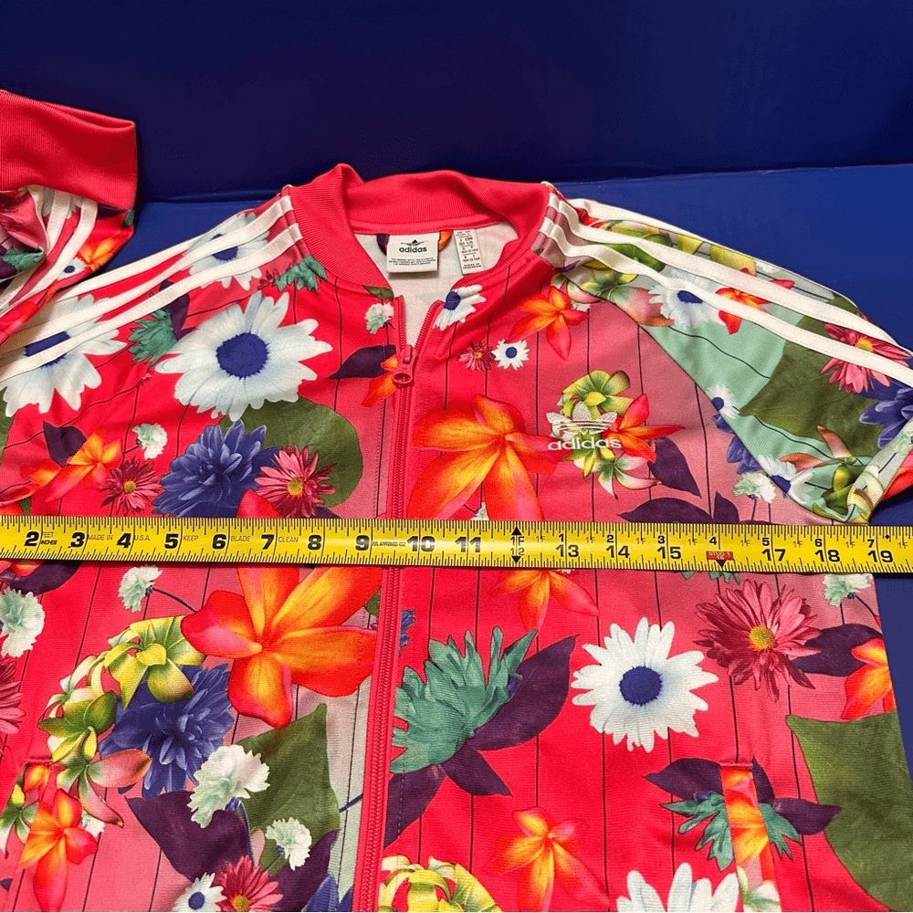 adidas floral Athletic Jacket Full zip L | eBay