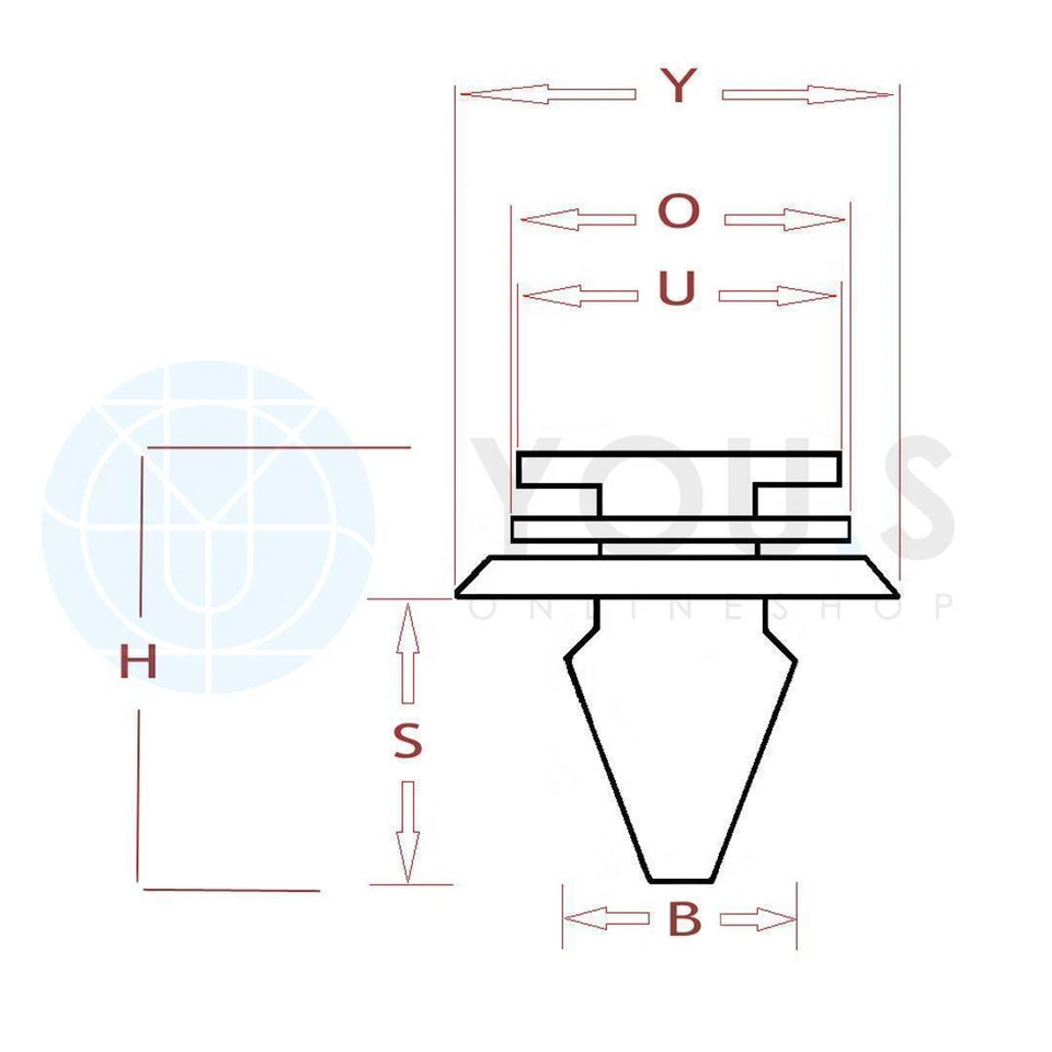 30 x YOU.S Genuine Sill Mounting Clips for Suzuki Vitara Liana - NEW - Image 2 of 2