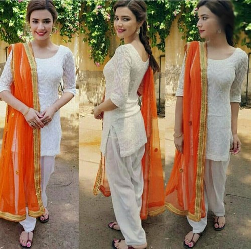All time hit White Patiala Suit Indian 
